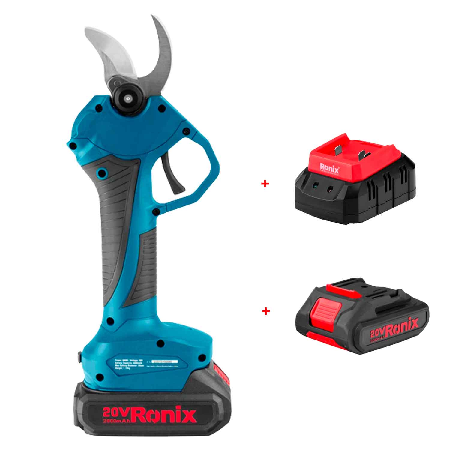 Ronix 8660 – Bürstenlose Akku-Astschere 20V bis max. 28 mm Aststärke