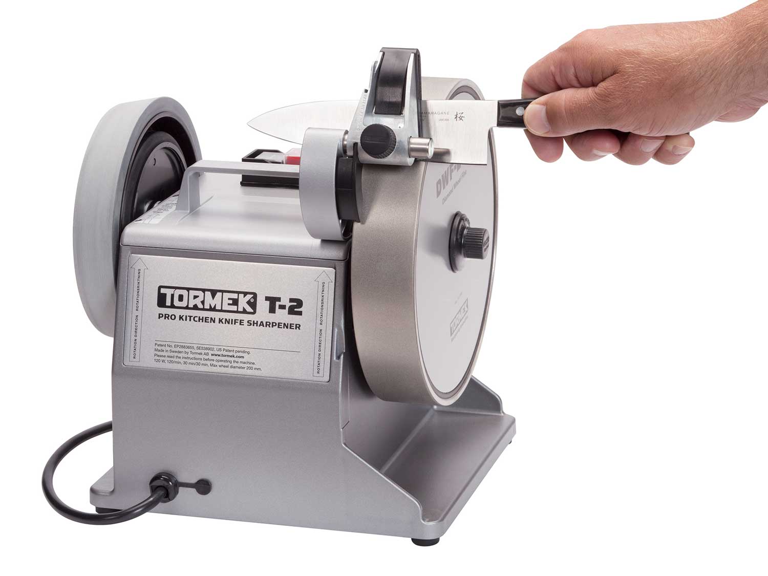 Tormek® T-2 Pro Kitchen Messerschärfer mit Diamantschleifscheibe für die professionelle Küche