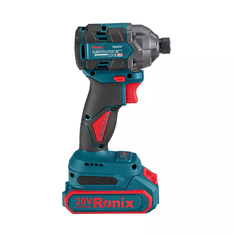 Ronix 8671 – 20V Bürstenloser Akku-Schraubendreher, 1/4 Zoll, 230 Nm