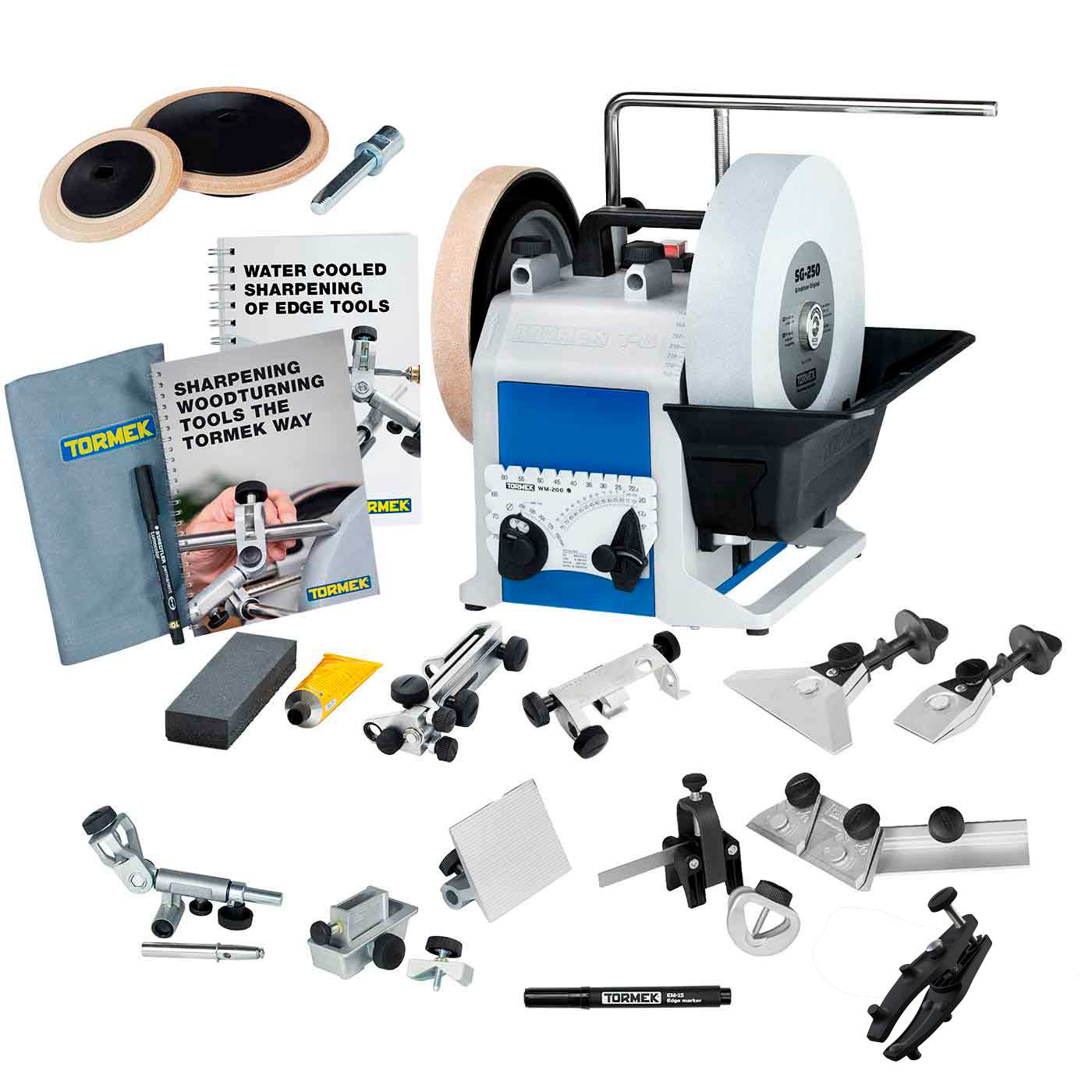 Tormek® T-8 mit HTK-906 & TNT-808 -  Nassschleifmaschine + Haus- & Heimpaket + Drechslerpaket