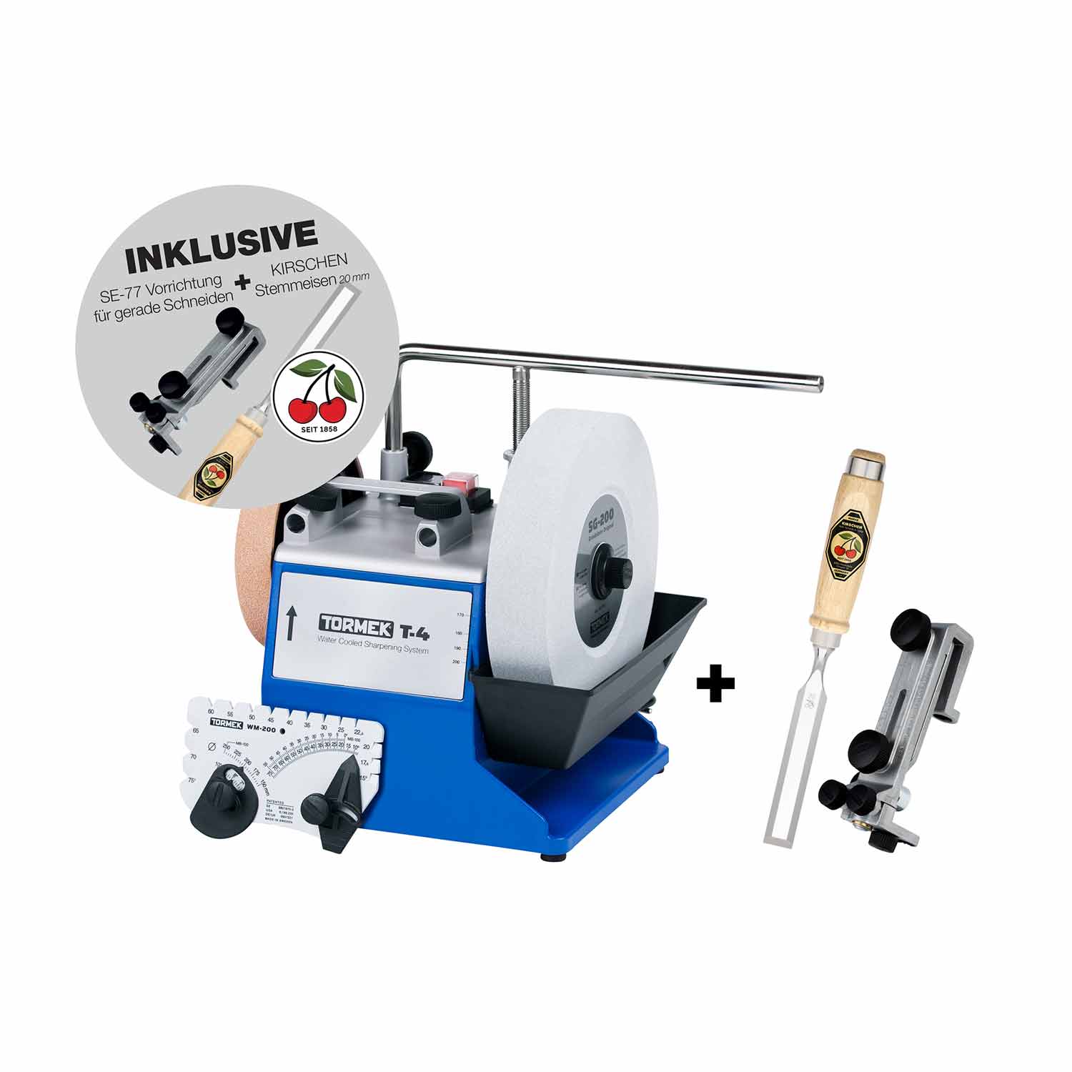 Tormek® T-4 inkl. SE-77 & Kirschen Stecheisen - Bonusaktion