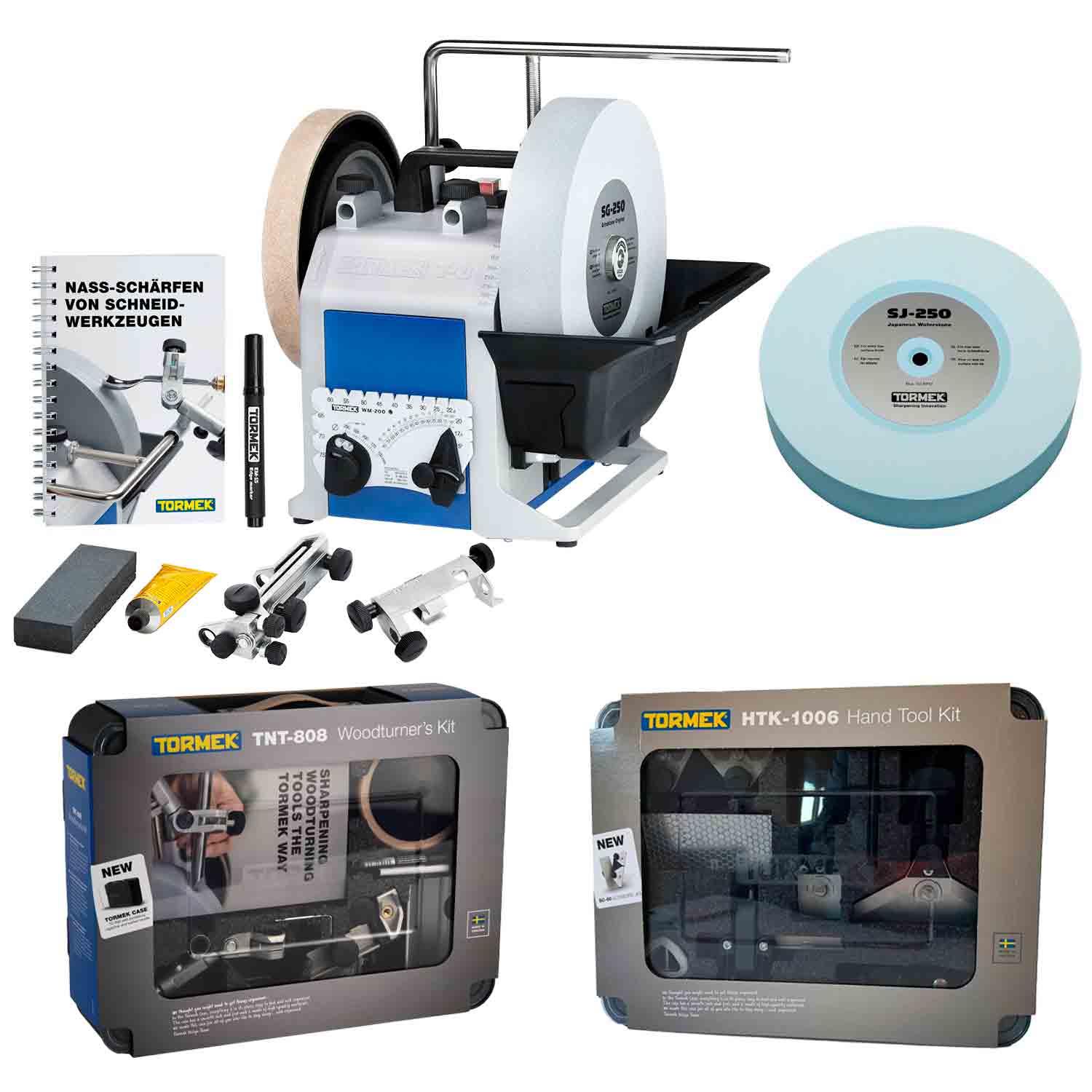 Tormek® T-8 + HTK-1006 + TNT-808 + SJ-250 - Nassschleifmaschine