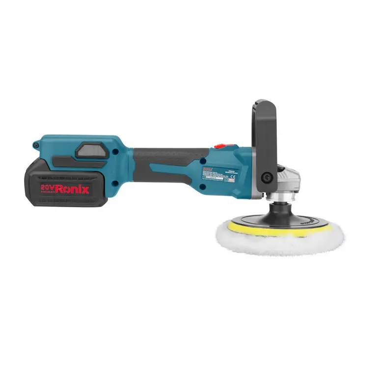 Ronix 8652 Akku Polierer 20 V bürstenlos - inkl. 4,0Ah Akku & Schnelllader