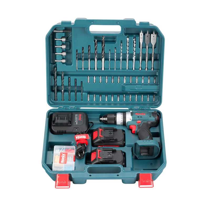 Ronix RS-8619 Akkubohrschrauber Set 20 V - 53-teilig inkl. 2 Akkus & Schnellader