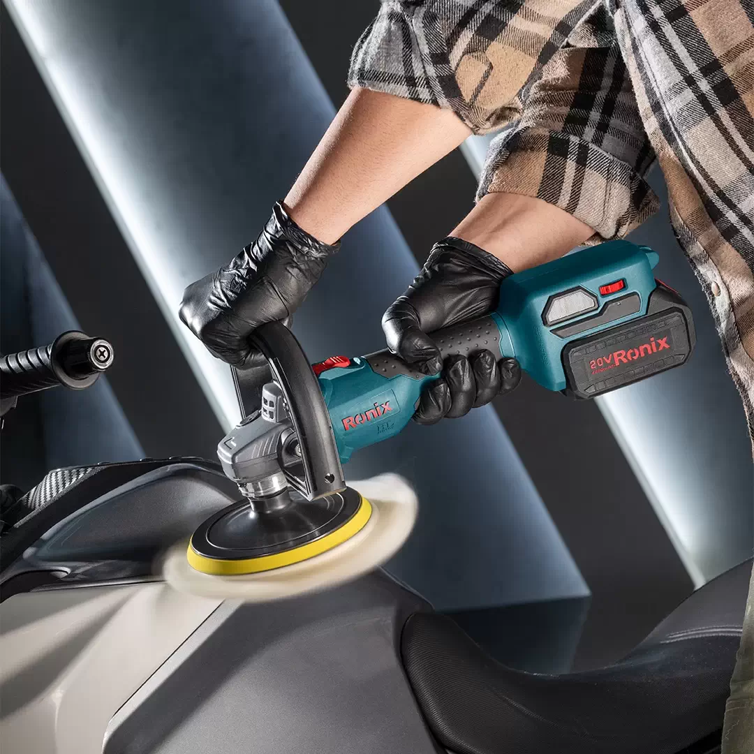 Ronix 8652 Akku Polierer 20 V bürstenlos - inkl. 4,0Ah Akku & Schnelllader
