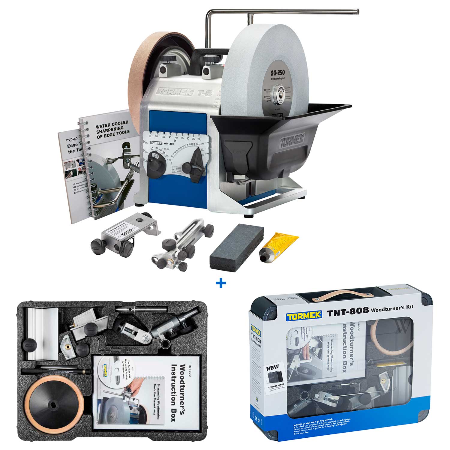 Tormek® T-8 Nassschleifmaschine mit TNT-808 Drechslerpaket